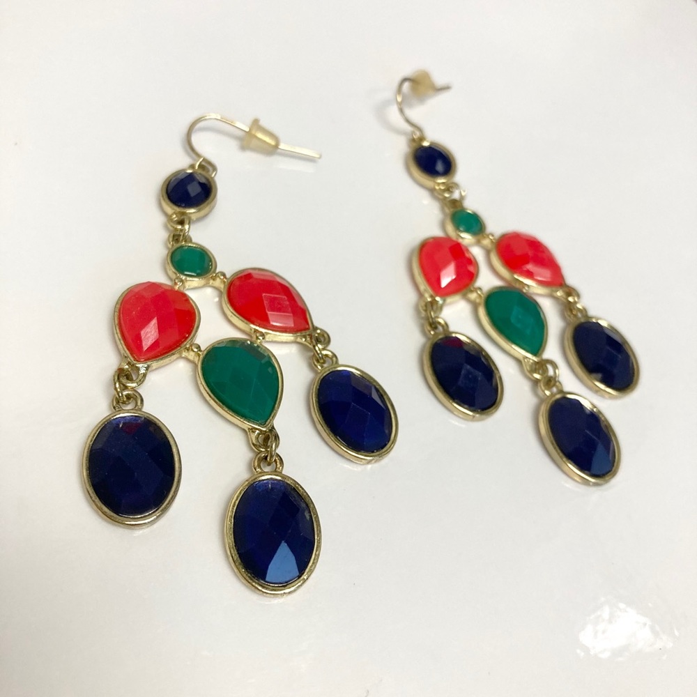 Multi Color Jewel Earrings